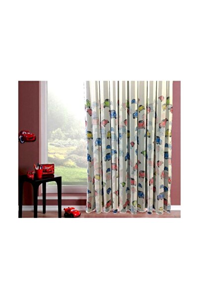 Evdepo Home Kullanıma Hazır Sık Pile Arabalı Tül Perde Tek Kanat