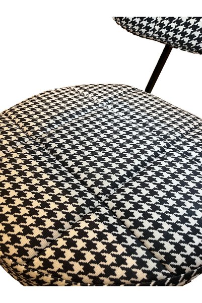 BAMBEDS MOBİLYA 4 Adet Poverty Sandalye Siyah Mutfak Salon Yemek Odası Sandalyesi Metal Ayak