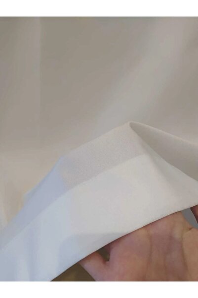 Evdepo Home Crown Satin Sunshade Curtain Plain Stitching, Single Wing - Cream