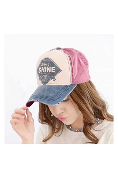 Betülce Jewel Shine Beyzbol Şapka Eskitme
