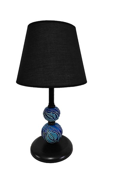 DEDE Decorative Blue Tile Black Paint Lampshade