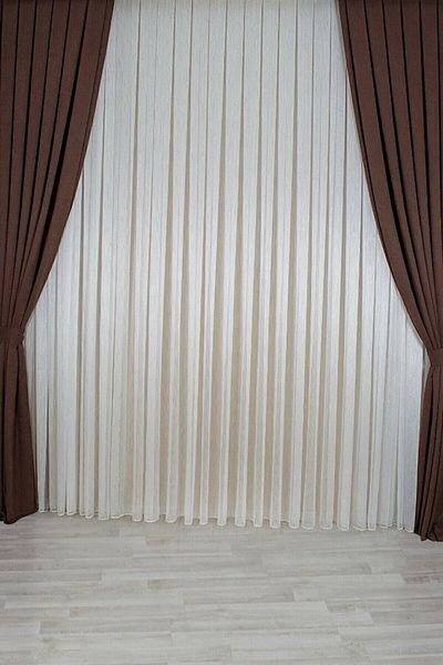 Brillant White Diamond Tulle Curtain 1/3 Tight Pleat