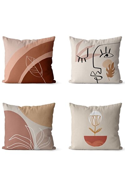 EVPANYA Мінімалістичний дизайн з двостороннім принтом, набір з 4 чохлів для п...