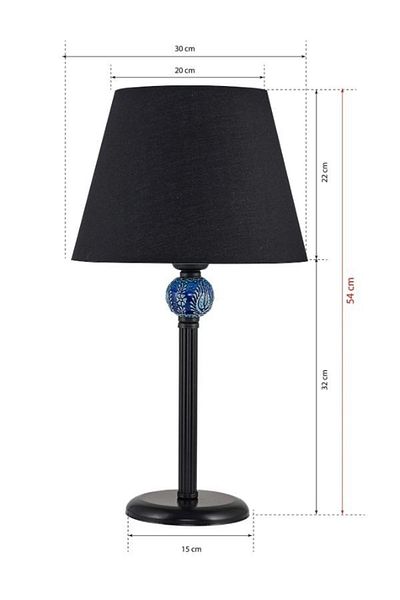 DEDE Linea Lampshade Black Blue Tiled