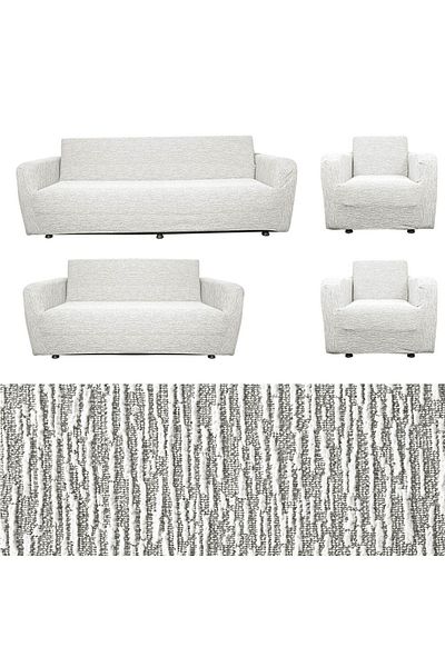 Faiend Jacquard Plain Pattern Lycra Flexible Washable Sofa Cover 3+2+1+1 Sofa Set Sofa Cover