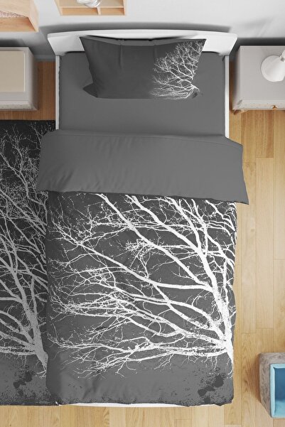 EVPANYA طقم سرير أطفال فردي بنمط شجرة