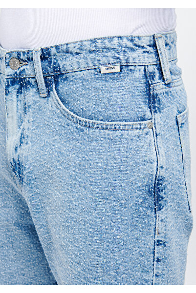 Mavi Chicago Terranean Jacquard Denim Shorts 0410397-85228