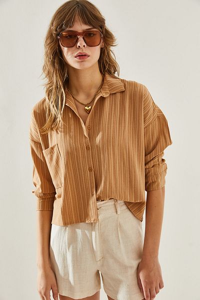 Bianco Lucci Asymmetrical Women's Shirt -60251185