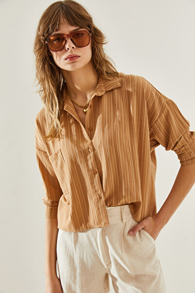 Bianco Lucci Asymmetrical Women's Shirt -60251185