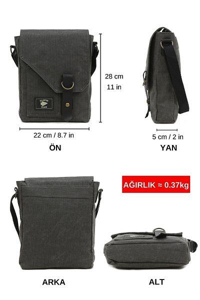 Old Cotton Cargo 7059 S Pretty Waterproof Fabric Umăr - Mini Laptop - Geantă Messenger