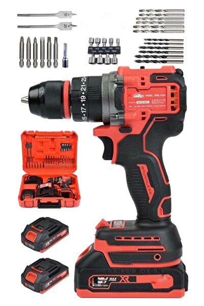 DYNAMİC MAX 598 rP Kömürsüz 10MM Akülü Vidalama Matkap 2800 Rpm Darbeli Akülü...