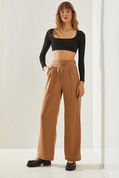 Bianco Lucci Dámské elastické kalhoty na suchý zip -60251191