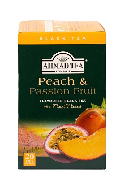 Ahmad Tea Peach Passion Fruit 20 Tea Bags Şeftalili Siyah Çay Sallama
