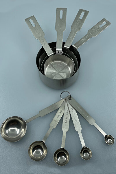 İLES Gourmet chef's measuring cup and spoon set, 304 quality stainless steel