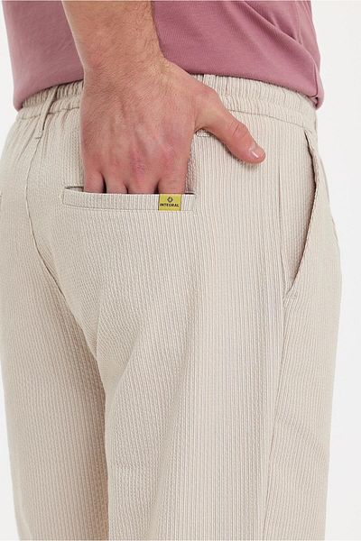 İntegral Linen Trousers Seersucker Fabric Relaxed Fit