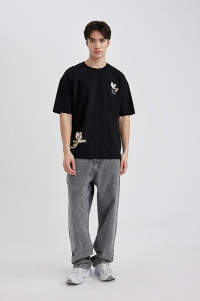 DeFacto T-Shirt Tom & Jerry Crew Neck Oversize - C1527ax24sm