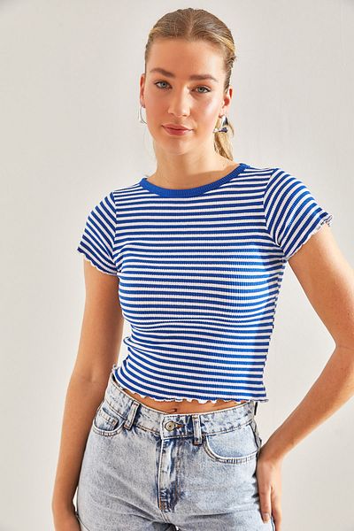Bianco Lucci 60161025 Modelová dámská proužkovaná košilková halenka