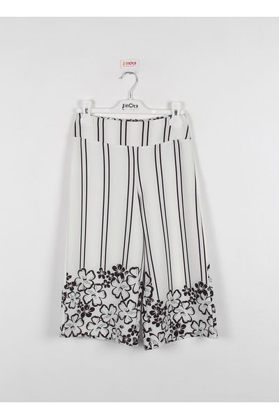 incity Girl's Flower Patterned Wide Leg Trousers