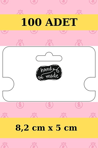 Emtory Home Siyah Handmade - 100 Adet Kolye Kartı - Bileklik Kartı - Takı Kar...