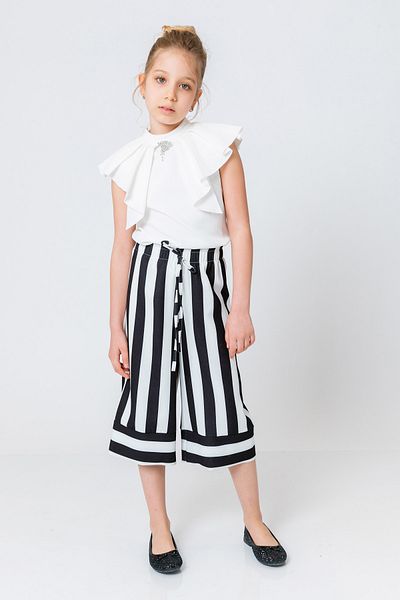 incity Girl's Striped Wide Leg Trousers