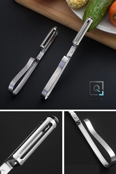 QNİAY Practical Side Peeler Fruit Vegetable Tomato Potato Peeler Stainless Steel Peeler