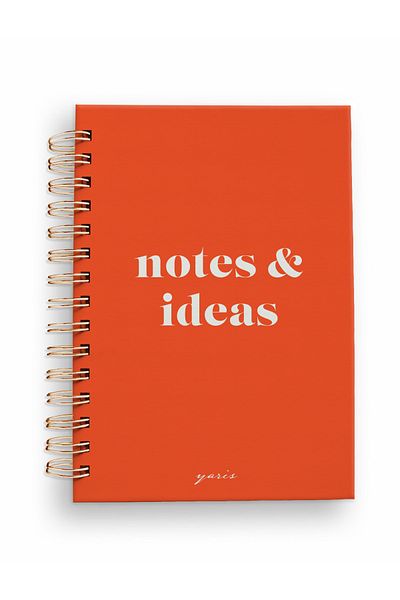Yaris Note Orange A5 Spiral Unlined Hard Cover Notebook - School Notebook - Diary - Office Notebook