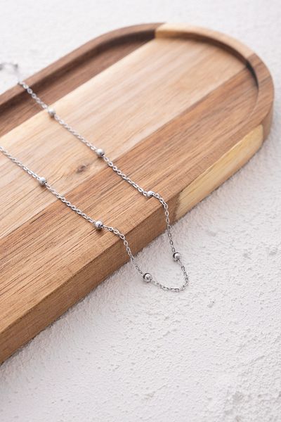 ByFlorya Jewelry Steel Bulk Thin Dorica Chain Necklace Thin Force Chain 1mm Elegant Minimal