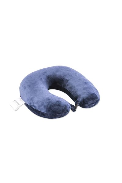 Britishome Bedding Visco Travel Pillow Orthopedic Professional Sleeping Pillow Postoperative Pillow Navy Blue Travel
