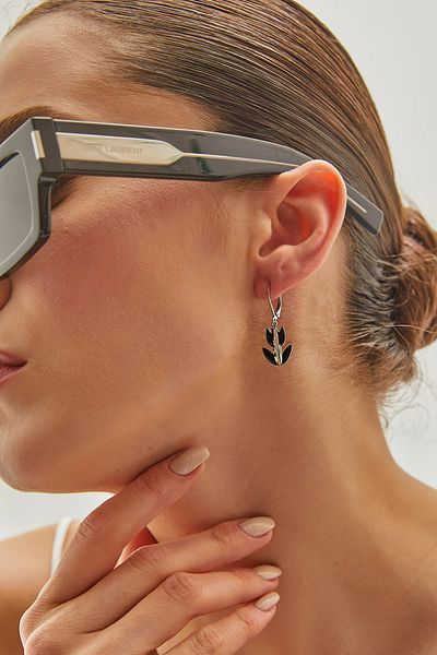 Bianco Lucci Tulip Shaped Steel Women's Earrings - AKSS236