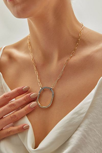 Bianco Lucci Steel Shaped Women's Necklace - AKSS230