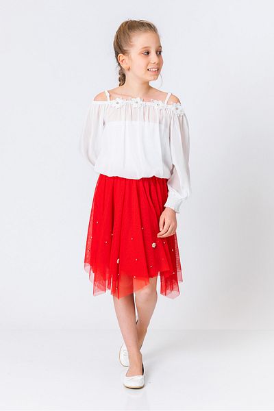 incity Girl's Asymmetrical Tulle Skirt