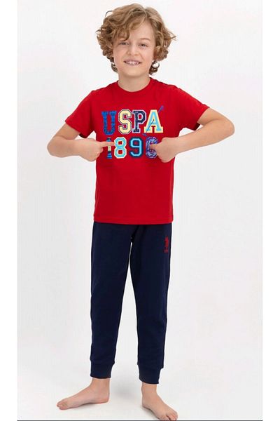 U.S. Polo Assn. Set pijama cu mânecă scurtă pentru baieti