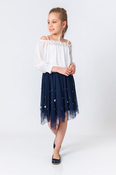 incity Girl's Asymmetrical Tulle Skirt