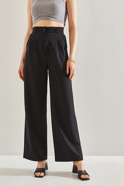 Bianco Lucci High Waist and Double Grass Women's Trousers - Double Fabric60221006