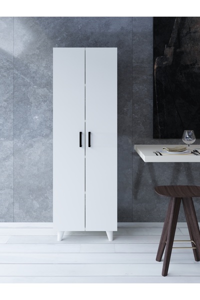 Haus Modüler Haus 5 Raflı 2 Kapaklı 14R Çok Amaçlı Erzak Dolabı