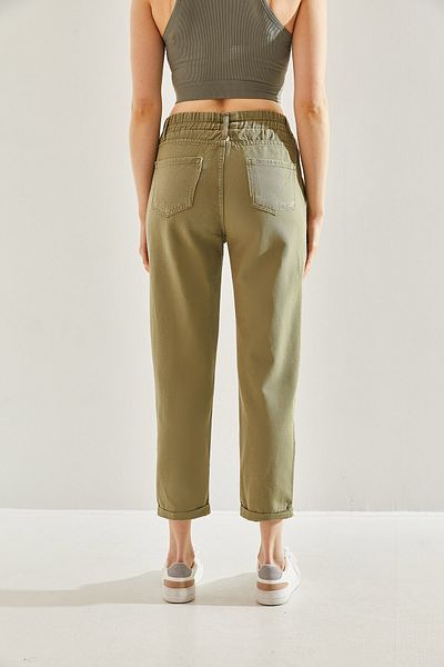 Bianco Lucci Gabardine Trousers - Women's, Piece Detail, Elastic Waist60221014