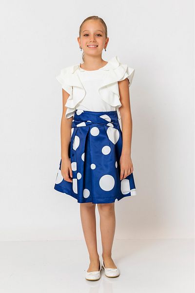 incity Girl's Polka Dot Midi Skirt