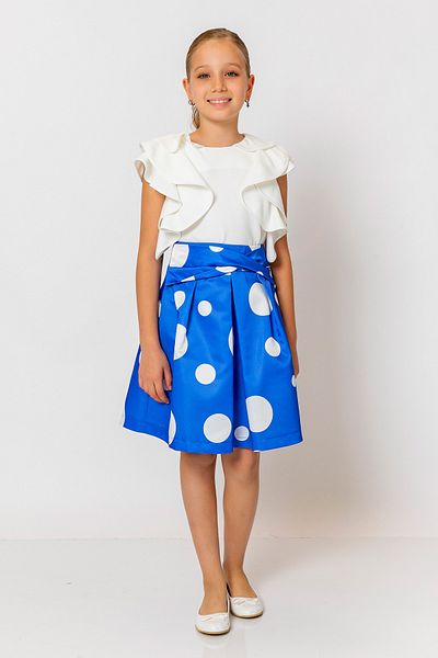 incity Girl's Polka Dot Midi Skirt