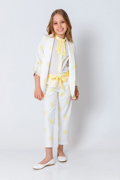 incity Girl's Open Front Polka Dot Jacket