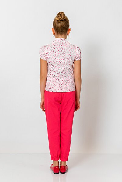 incity Girl's Elastic Waist Buttoned Jogger Pants