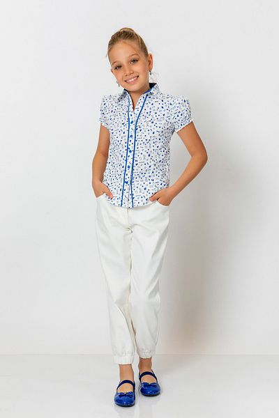 incity Girl's Elastic Waist Buttoned Jogger Pants