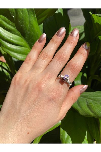 İDE TAKI TASARIMM Natural Stone Handmade Adjustable Ring