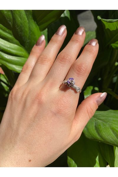 İDE TAKI TASARIMM Natural Stone Handmade Adjustable Ring