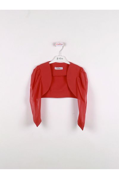 incity Girl's Tulle Sleeve Detailed Bolero