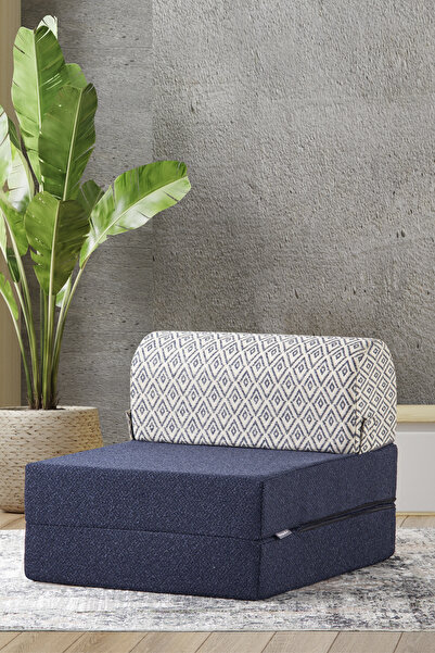 Homedius Magic Lüks Yataklı Katlanır Tek Kişilik Koltuk- Indigo