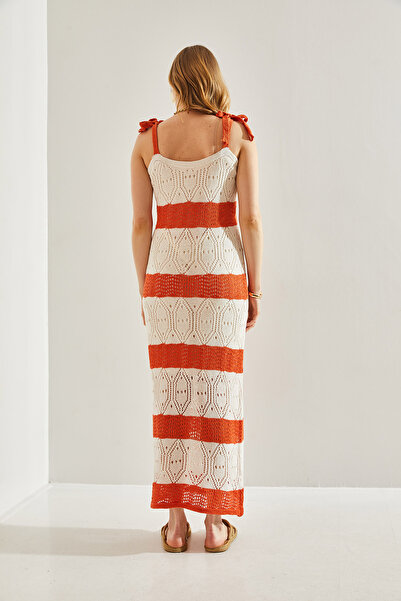 Bianco Lucci Openwork Women's Knitwear Dress - Lined, Model No:20246113