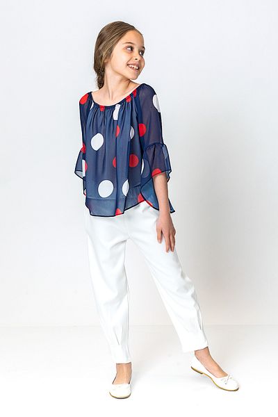 incity Girl's Straight Trousers with Elastic Waist