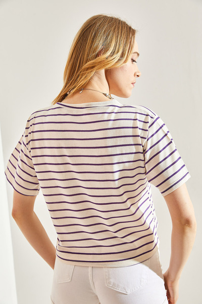 Bianco Lucci Tricou cu dungi pentru damă - 60241002