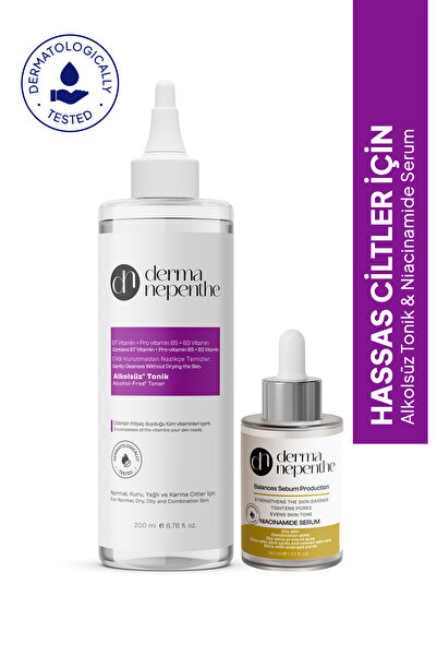 Derma Nepenthe Hassas Ciltlerin Koruyucu Kalkanı: Alkolsüz Tonik & Niacinamid...