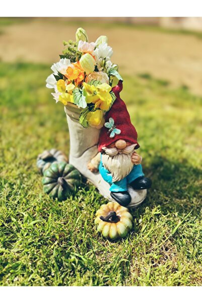 Tastanmasallar Çizmeli cüce/ çiçeklik / saksı / bahçe dekor